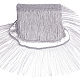 10ヤードのポリエステルフリンジレーストリム  タッセルリボン  裁縫や工芸品の装飾用  スレートグレイ  5-7/8インチ（150mm） OCOR-WH0080-97B-1