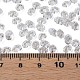 光沢チェコガラスシードビーズ  銀並ぶ  2穴  オーバル  透明  5x3.5x2.5mm  穴：0.9mm  約500 G /袋 SEED-N004-005-F01-6