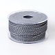 編み紐  革のアクセサリーコード  ジュエリーDIY製版材料  スレートグレイ  3mm  約54.68ヤード（50m）/ロール WL-I003-3mm-A-11-1