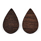 Colgantes de madera de wengué natural WOOD-T023-28B-01-2