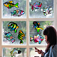 BENECREAT 20PCS Fish Stained Glass Effect Paper Aquatic Creatures Suncatcher Set with 32PCS Tissue Paper for Kids Window Grilles DIY DIY-WH0342-006-7