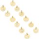 UNICRAFTALE 12pcs Stainless Steel 12 Constellations Charm Zodiac Sign Pendants Charms Golden 3mm Hole Flat Round with Constellation Pendant for DIY Jewelry Craft Making 12mm STAS-UN0003-65G-7