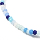 Faceted Round Glass Beads Stretch Bracelet for Teen Girl Women BJEW-JB07072-02-3