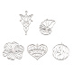 10 pièces 5 style 201 pendentifs en acier inoxydable STAS-TA0002-50-1