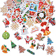 Sunnyclue 102 Stück selbstklebende Kunststoffaufkleber mit Weihnachtsmotiv DIY-SC0021-89-1