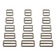 亜鉛合金バックル  ストラップレザークラフトバッグベルト用  長方形  ミックスカラー  16個/箱 PALLOY-TA0002-16-2