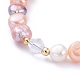 Bracciali di perle coltivate d'acqua dolce naturali coltivate BJEW-JB05269-2