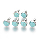 Turquoise synthétique boucles d'oreille EJEW-F162-H06-1