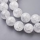 Naturelles craquements perle de cristal brins G-J376-34-14mm-3