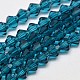 Chapelets de perles en verre bicone d'imitation de cristal autrichien GLAA-F029-4x4mm-01-1