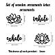 Nbeads 4 Stück Lotusblumen-Wandkunst HJEW-WH0049-024-2