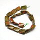 Natural Twist Rectangle Unakite Beads Strands G-L255-02-2