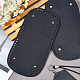 PandaHall Black Crochet Bag Bottom Base 30x15cm/11.8x5.9 PU Leather Oval Bag Shaper Cushion Pad with Holes Nails for Knitting Leather Bag Handbags Shoulder Bags DIY Accessories FIND-PH0001-99A-3