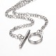 304 Stainless Steel Figaro Chain Necklace NJEW-JN01290-2