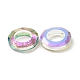 Electroplate Transparent Glass Linking Rings GLAA-F126-01-3