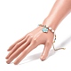 Bracelet à breloques sakura en alliage d'émail BJEW-JB08850-3