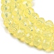 Cuisson des brins de perles de verre transparentes peintes DGLA-A034-J2mm-B07-4