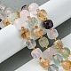 Fili di perle di quarzo naturale colorato G-Q010-A26-01-2