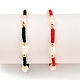 Set di braccialetti di perline intrecciate con filo di nylon regolabile BJEW-JB05384-2
