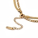 304 doppellagige Halskette mit Fischgräten- und Figaroketten aus Edelstahl mit Schmetterlingsanhängern für Damen NJEW-P269-13G-4