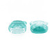 Perles de verre peintes par pulvérisation transparentes deux tons GLAA-T022-03-C04-2