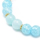 Bracelet extensible en perles de quartz synthétique craquelé et de jade jaune naturel BJEW-JB08527-02-6