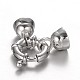 Platinum Plated 925 Sterling Silver Spring Clasp Sets STER-N014-27-2