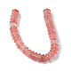 Chapelets de perles en verre de quartz de cerise G-F743-05A-3