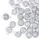 Hobbiesay 100 pieza colgante de jaula con cuentas en espiral chapada en plata FIND-HY0001-75-1