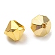 合金ビーズ  ダイヤモンドカット  双円錐形  ゴールドカラー  12x12~12.5mm  穴：2.3mm PALLOY-K012-05G-3