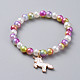 Acrylic & ABS Plastic Imitation Pearl Beads Stretch Bracelets BJEW-JB04759-2