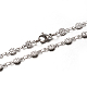 304 inoxydable fleurs bijoux en acier fixe colliers et bracelets SJEW-O023-05P-2