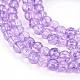 Chapelets de perles en verre peint DGLA-Q023-6mm-DB67-3