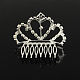 Fashionable Wedding Crown Rhinestone Hair Combs OHAR-R271-01-2
