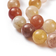 Brins de perles de jade jaune rouge naturel G-G782-17-3