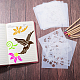 GORGECRAFT 9pcs Plastic Drawing Stencils 5x5Inch Star Moon Birds Tree Branches Flower Painting Templates Set for Arts Cart Making Journaling Scrapbooking Diary DIY-CP0001-23-6
