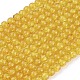 Spray Painted Crackle Glass Beads Strands X-CCG-Q001-8mm-10-2