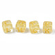 Transparent Golden Plating Acrylic Beads PACR-S219-24-5