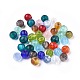 Perles en verre d'argent feuille manuelles SLR8MMJ-1-1