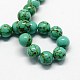 Chapelets de perles en turquoise synthétique teintée TURQ-R032-8mm-XSS10-1