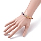 Bracelet manchette enroulé de fil de perles de pierres et de perles naturelles mélangées BJEW-JB07507-3