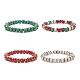 Bracelets extensibles en perles de verre pour femmes BJEW-JB09350-1