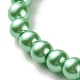 Bracciale elasticizzato con perline a cuore per donna ragazza BJEW-JB07184-7