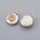 Natural Cultured Freshwater Pearl Pendants PEAR-F008-30G-D-2