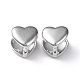 Boucles d'oreilles créoles coeur en laiton placage rack pour femme EJEW-M215-04P-2
