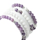 4Pcs 4 Style Natural Mixed Gemstone Beaded Stretch Bracelets Set BJEW-JB09562-2