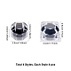 Fingerinspire 16pcs4スタイル透明プラスチック  リング収納ボックス用  ジュエリー収納ボックス  ミックスカラー  4個/スタイル OBOX-FG0001-01-2