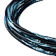 テクスチャード ラウンド アルミニウム クラフト ワイヤー  ジェムメタルラップ用  ジュエリークラフト作り  ライトスカイブルー  12ゲージ  2mm  5m /ロール（16.4フィート/ロール） AW-BC0003-21B-1
