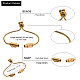 Vacuum Plating 304 Stainless Steel Slider Bracelet/Bolo Bracelet Making MAK-CJ0001-02-3