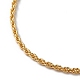女性用ラックメッキ真鍮ロープチェーンブレスレット  ゴールドカラー  7-3/8インチ（18.6cm） BJEW-C020-11B-G-2